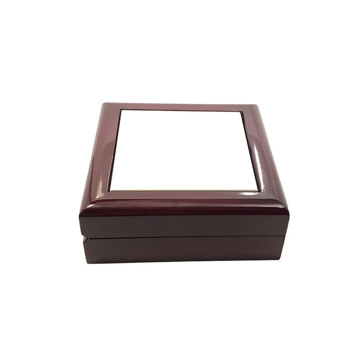 Sublimation Blank 4.25" x 4.25" Premium Piano Finish Wood Box-pre order now. Back in stock middle November 2025