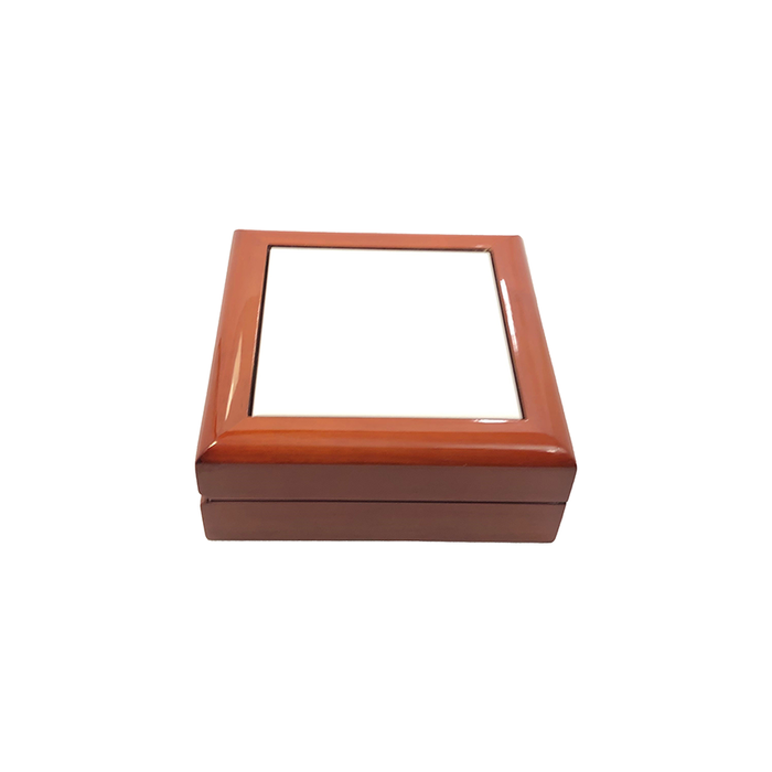 Sublimation Blank 4.25" x 4.25" Premium Piano Finish Wood Box-pre order now. Back in stock middle November 2025