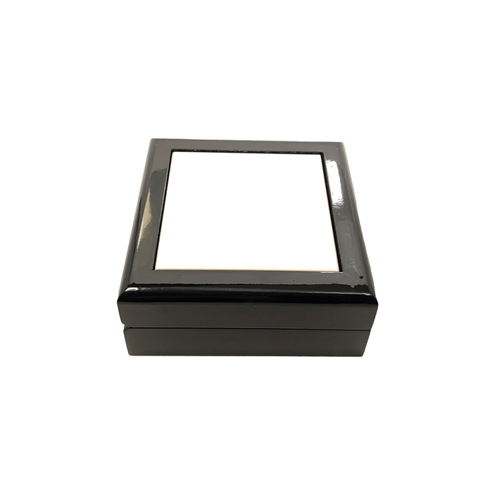 Sublimation Blank 4.25" x 4.25" Premium Piano Finish Wood Box-pre order now. Back in stock middle November 2025