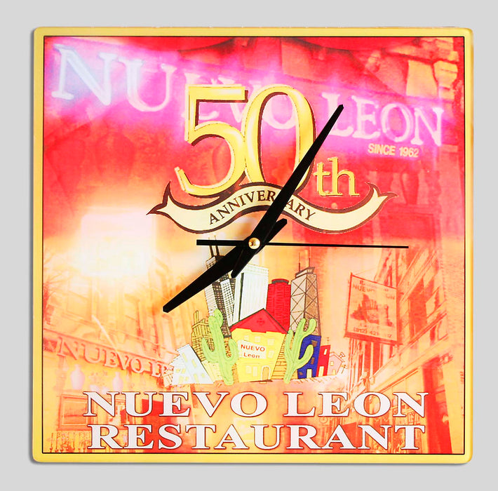 Glass Clock - 8" Square