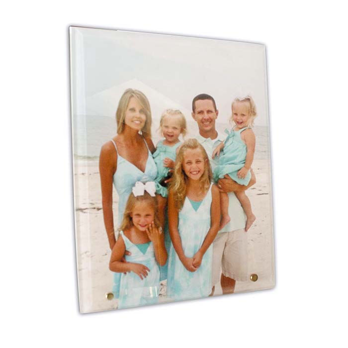 Sublimation Blank Flat Award Glass 8"x10" with Two Brass Pins, Portrait