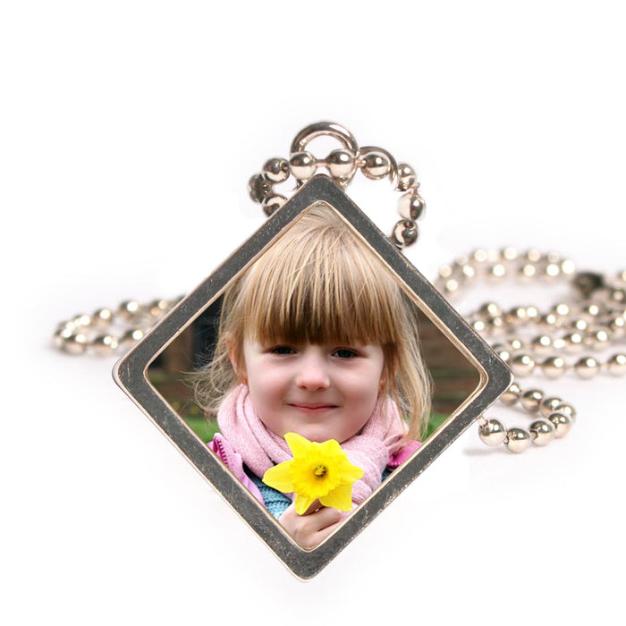 Diamond Framed Shell Pendant