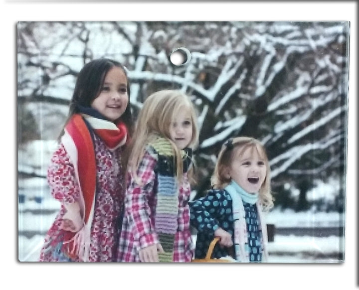 Sublimation Blank Rectangle Landscape Glass Ornaments