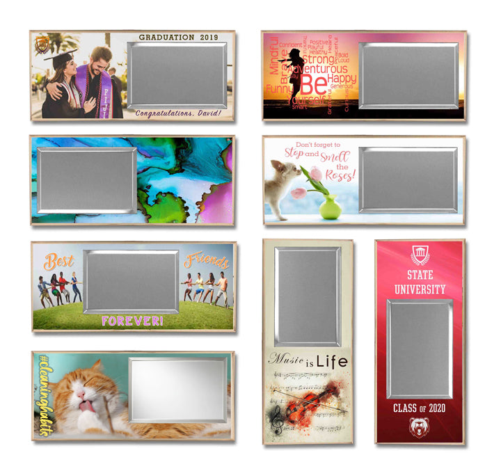 NEW!!!  Wood Plaque & Mirror Kit