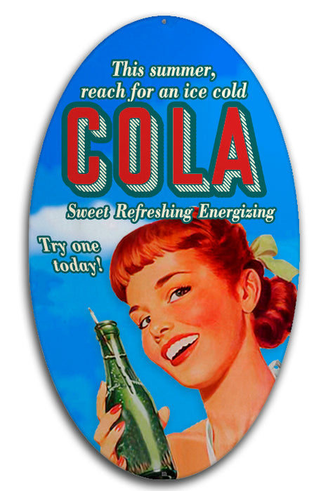 Sublimation Blank 14" x 24"  1 Sided-Oval Metal Sign