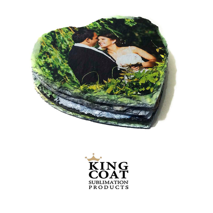 Sublimation Blank Heart Slate Coasters