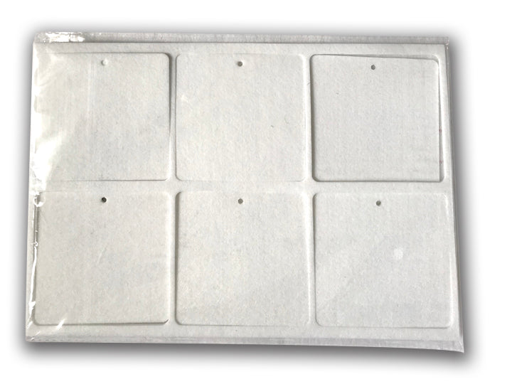 Felt Auto Air Freshener- Square 6pc Per Sheet