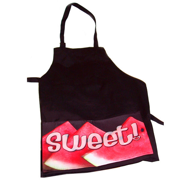 Sublimation Blank Black Apron w- White poly double-pocket