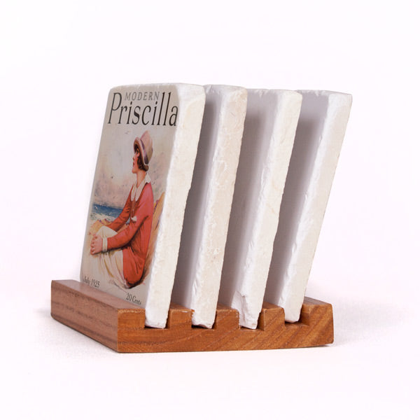 Sublimation Blank Slotted Oak Coaster Racks