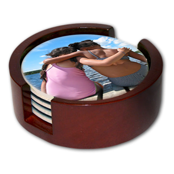 Sublimation Blank Round Wood Coaster Racks