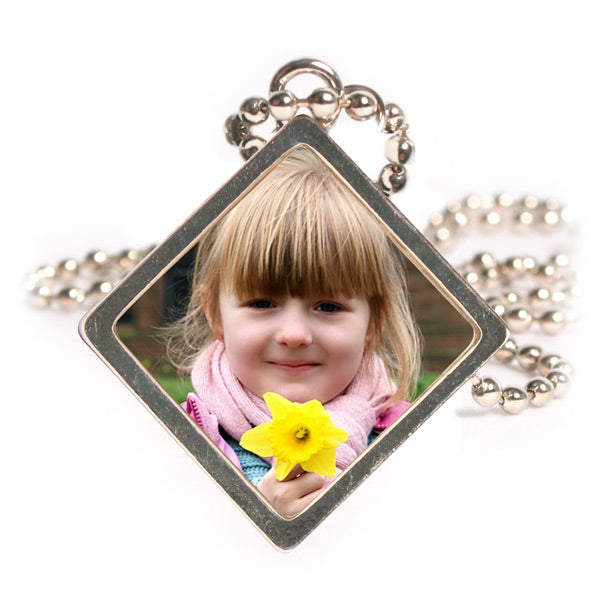 Diamond 1" Framed Crystal Pendant