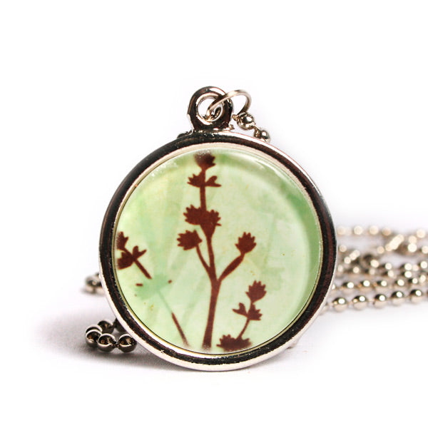 Round Framed Crystal Pendant