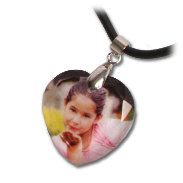 Sublimation Blank Crystal Heart Pendant