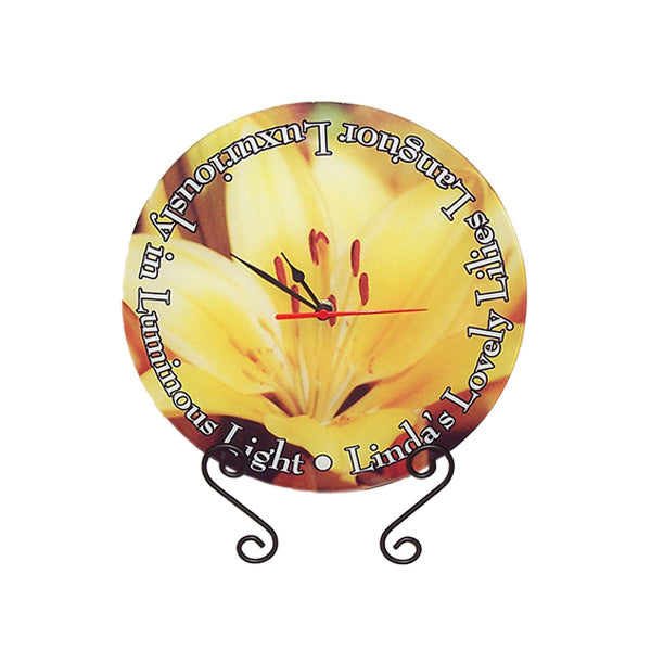 Glass Clock - 8" Round