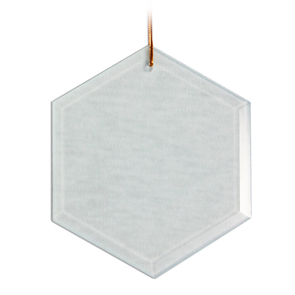 Sublimation Blank Hexagon Glass Ornaments