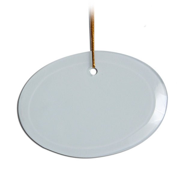 Sublimation Blank Oval Landscape Glass Ornaments