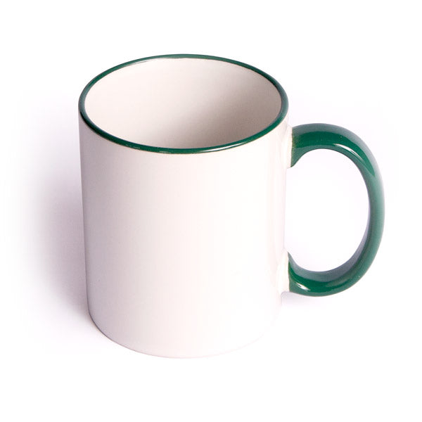 Green Lip and Handle Mugs