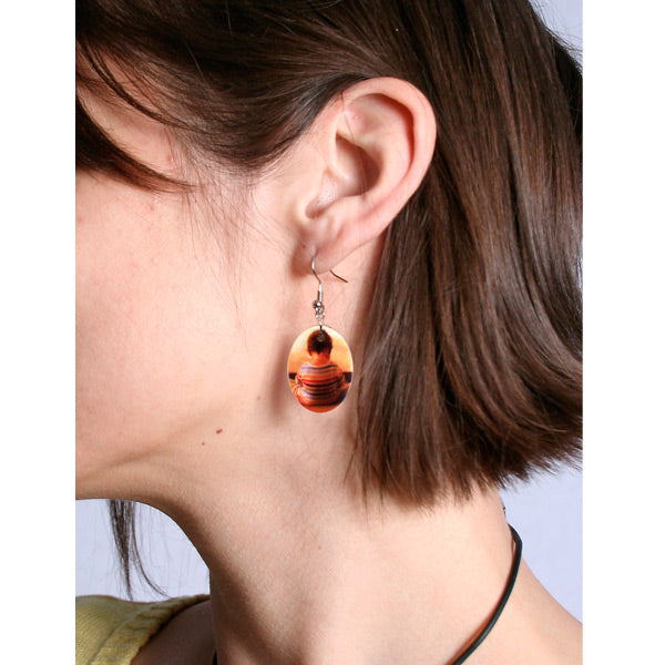 Sublimation Blank Oval Shell Earring