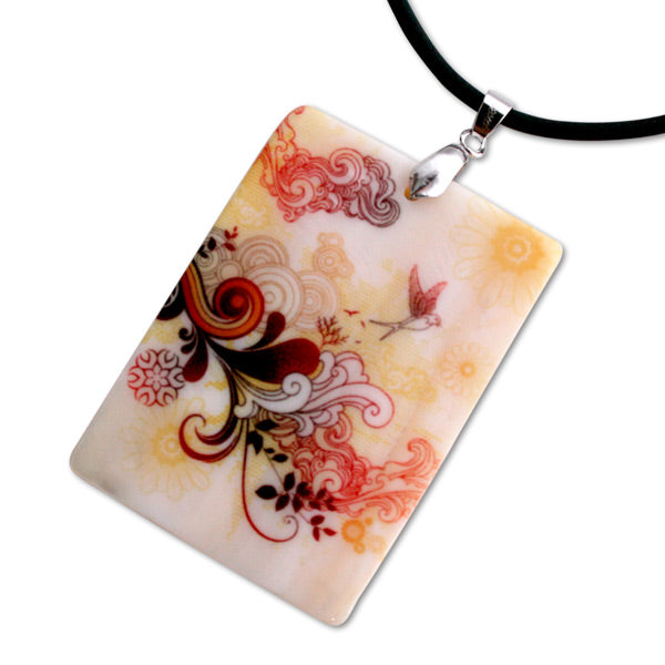 Sublimation Blank Rectangle Shell Pendant - Portrait
